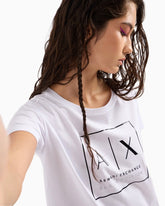 T-Shirt Women White Armani Exchange Camiseta